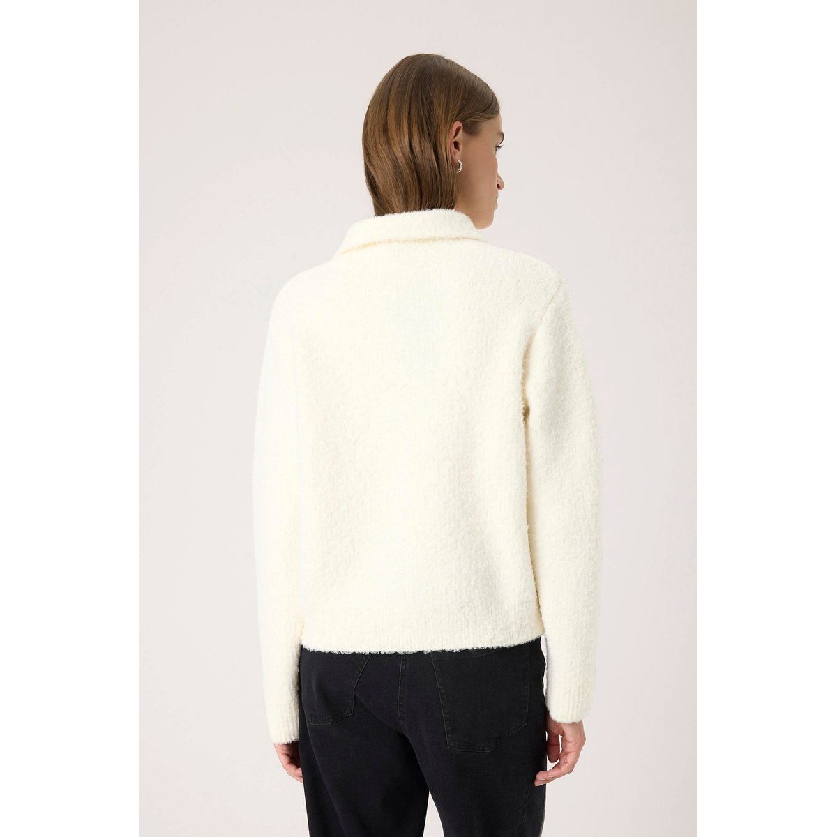 Cardigan à tricot blanc whisper white, SOAKED IN LUXURY