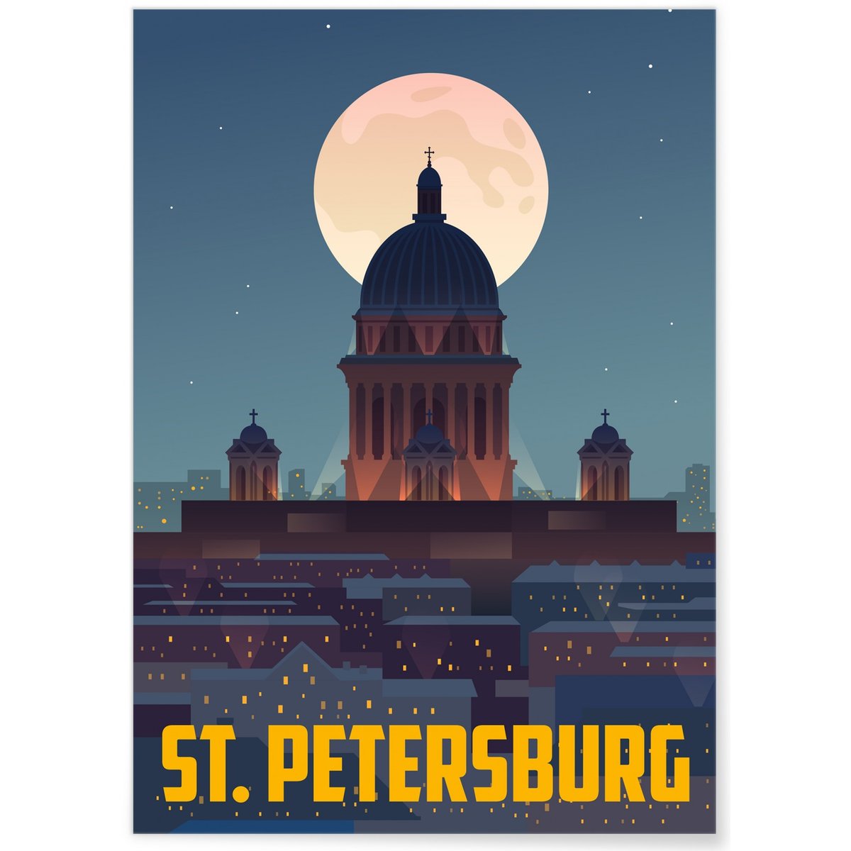 Affiche St-Petersburg blanc, L'AFFICHERIE