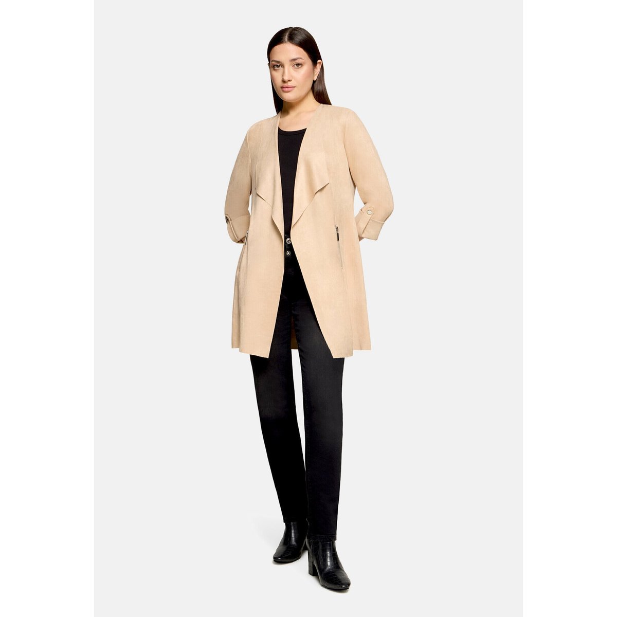 Veste blazer sans fermeture beige, BETTY BARCLAY