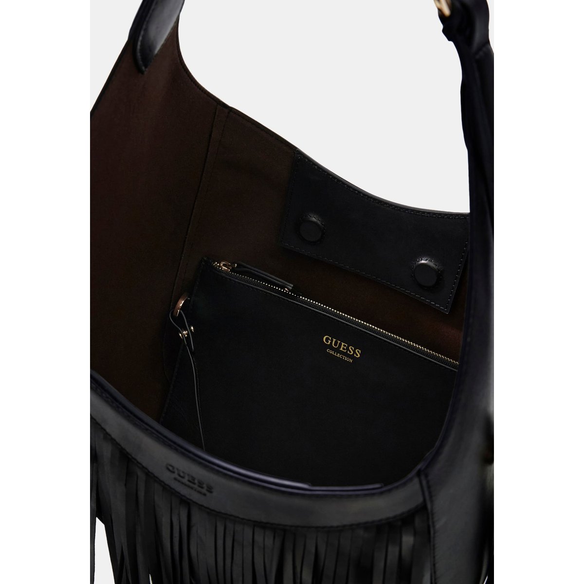 Sac Hobo Nina À Franges noir, GUESS