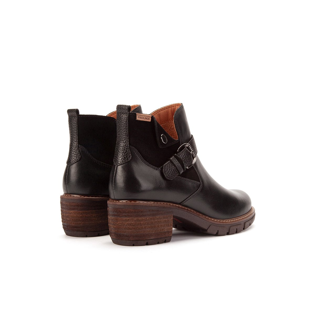 Bottines à talon cuir San Sebastia black, PIKOLINOS