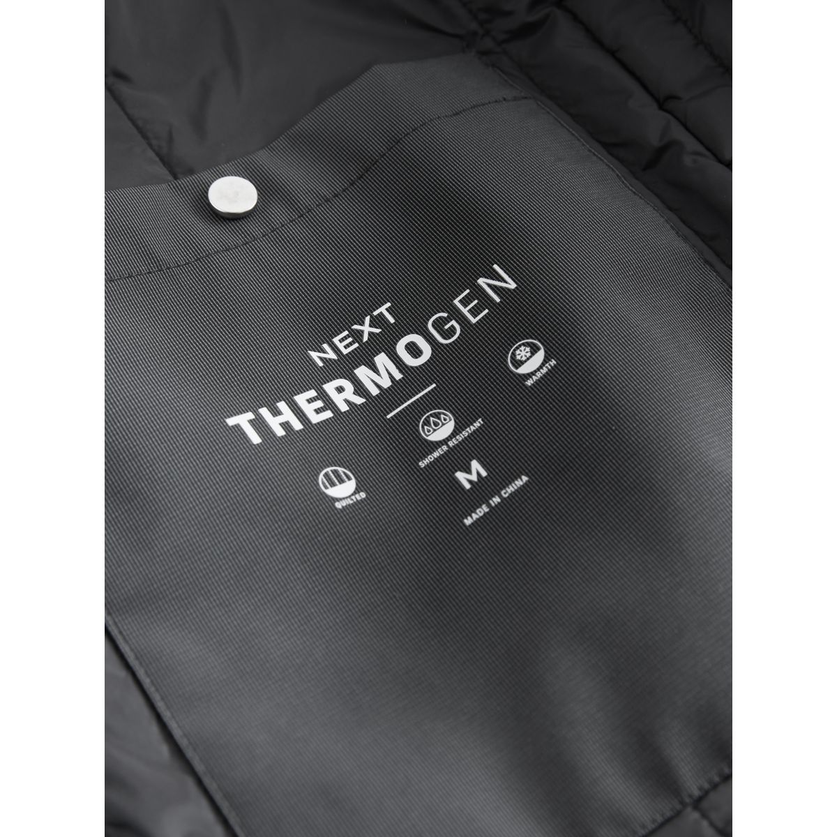 Manteau matelassé imperméable à col cheminée gris anthracite, NEXT