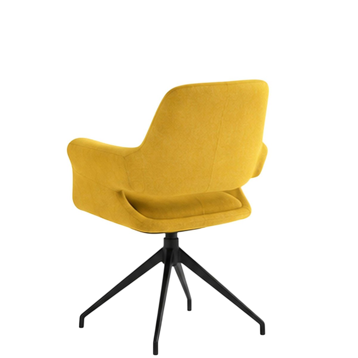 Fauteuil de table pivotant en tissu (lot de 2) AUREN moutarde, PIER IMPORT
