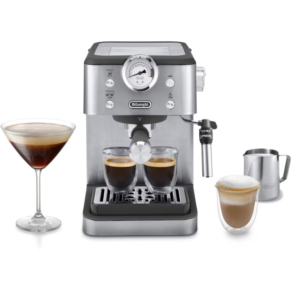 Machine à expresso Linea Classic EM450.M Argent couleur unique, DELONGHI