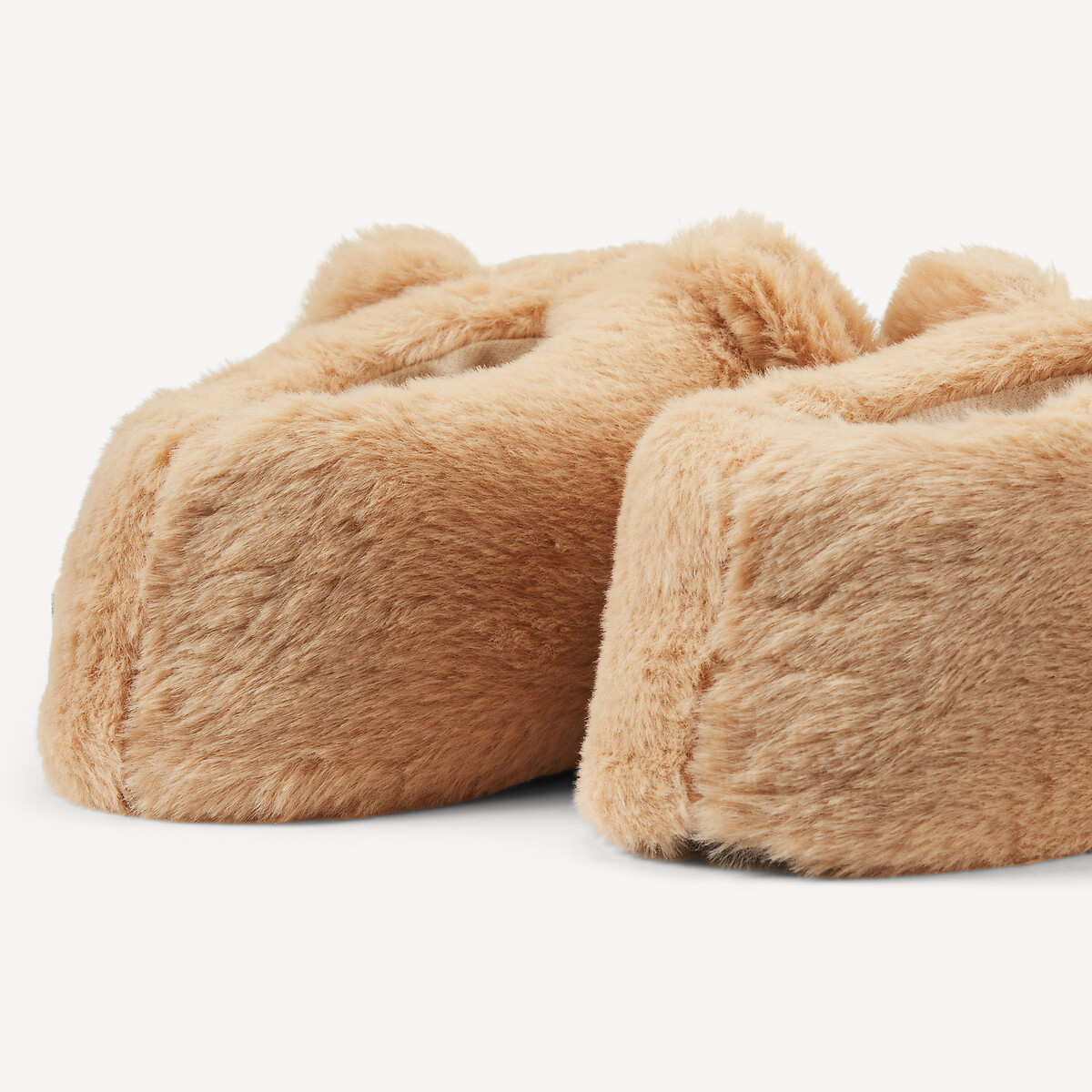 Chaussons à enfiler peluche marron, LA REDOUTE COLLECTIONS