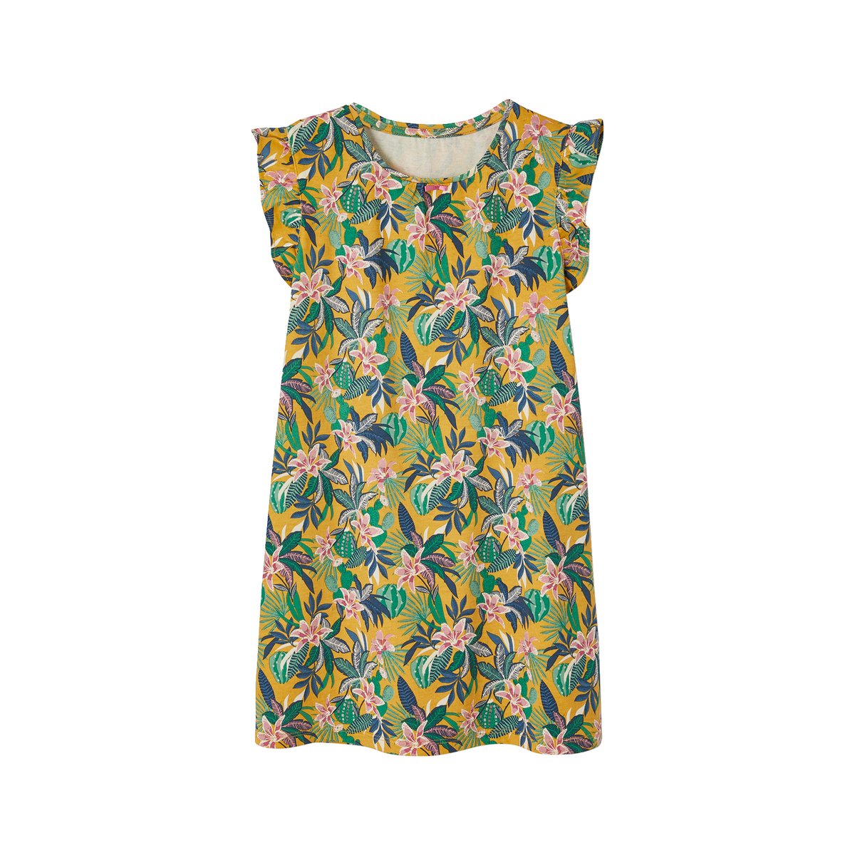 Lot de 2 chemises de nuit tropicales beige chiné, VERTBAUDET