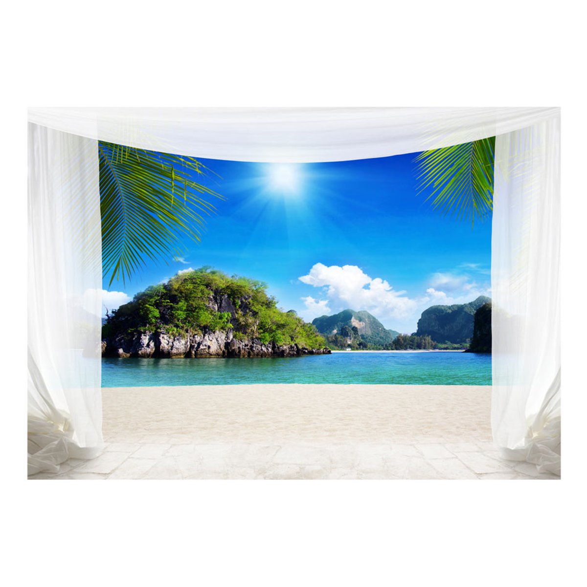 Papier peint intissé panoramique Paysage Summer breeze multicouleur, EDEN