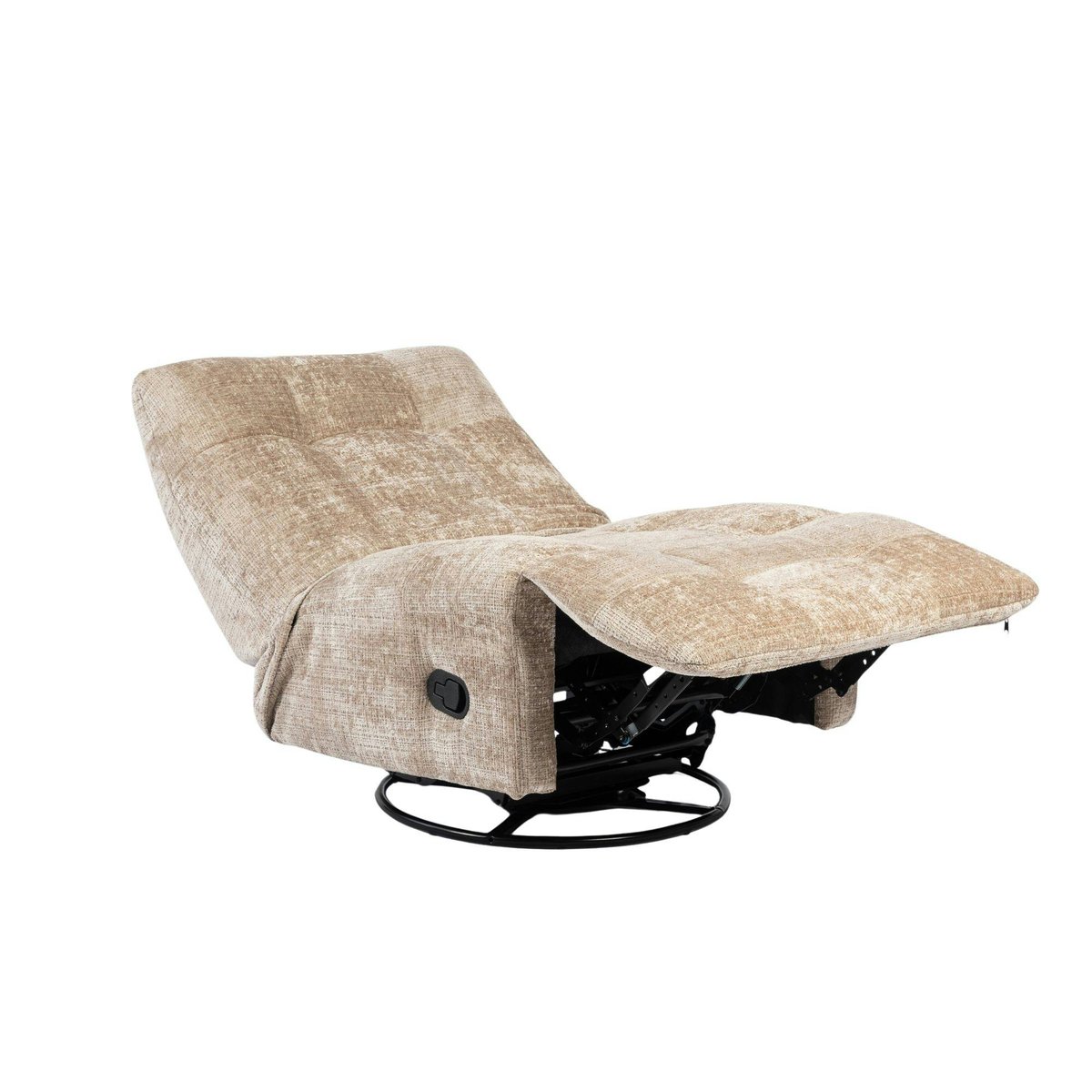 Fauteuil inclinable tissu chenille BELORA beige, PIER IMPORT