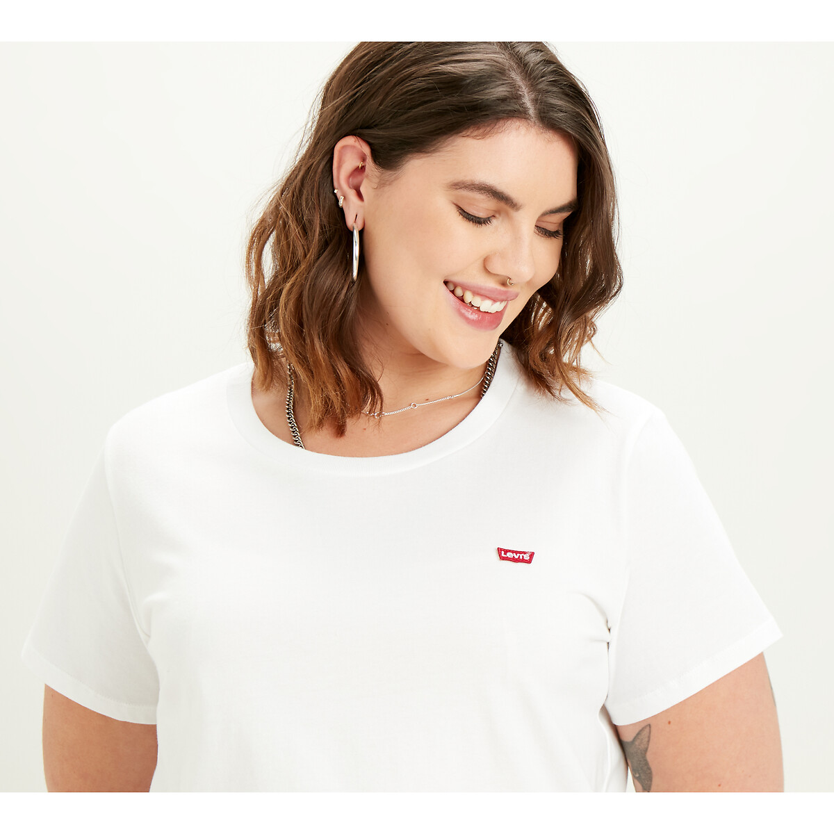 T-shirt met korte mouwen, logo vooraan wit, LEVI’S PLUS