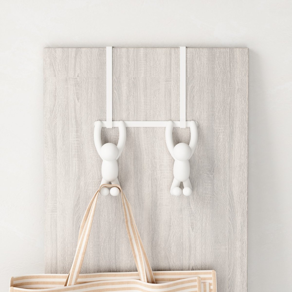Patère double pour porte  BUDDY blanc, UMBRA
