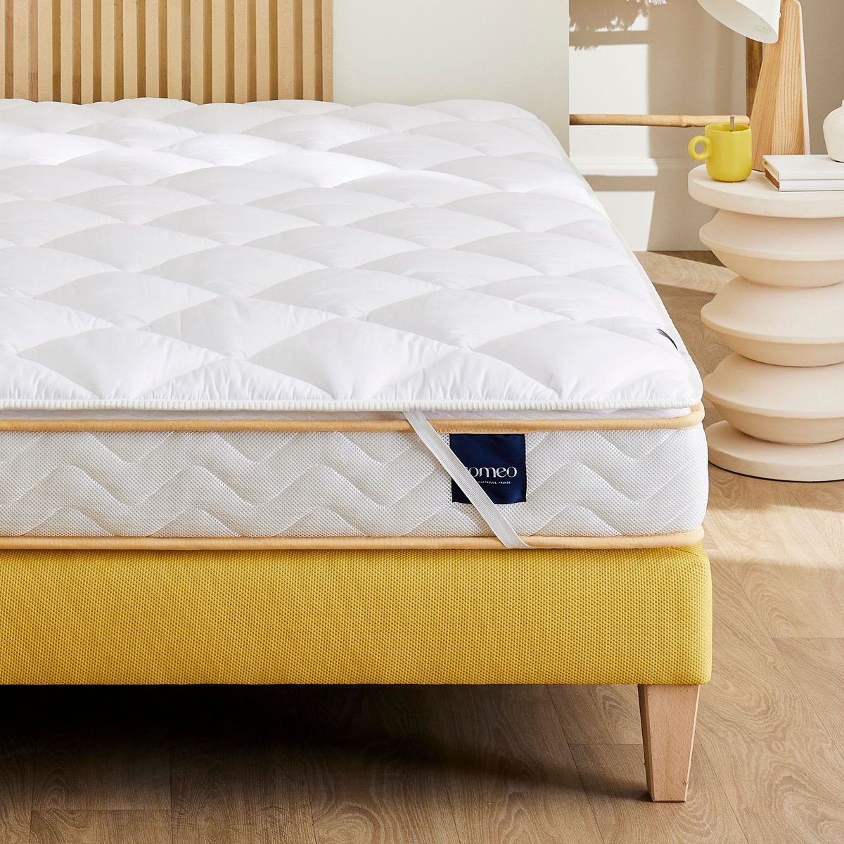 Surmatelas moelleux et respirant Aurore blanc, SOMEO
