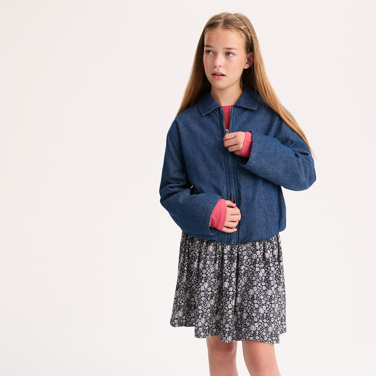 Bomberjacke aus Denim denim, LA REDOUTE COLLECTIONS