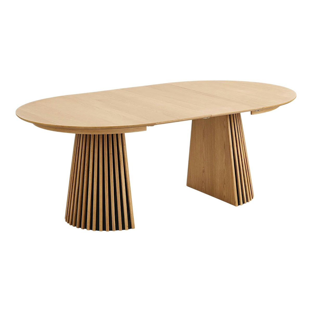 Ensemble table et chaises vertes bouclettes (lot de 9 pièces) AMSTERDAM bois naturel, PIER IMPORT