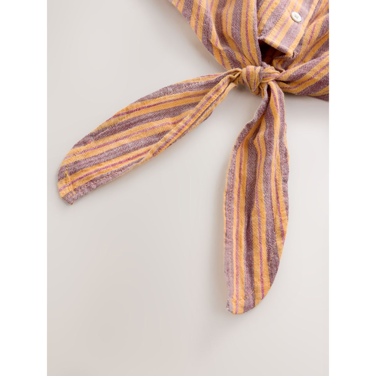 Chemise à manches courtes nouer rayures orange/bordeaux, NEXT