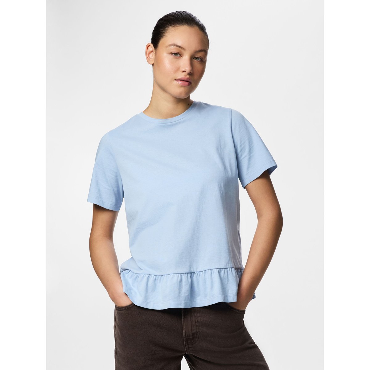 T-Shirt cashmere blue, PIECES