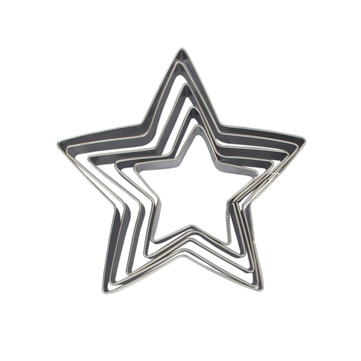 Lot de 5 emporte-pièces de Noël en forme d'étoile inox, ZENKER