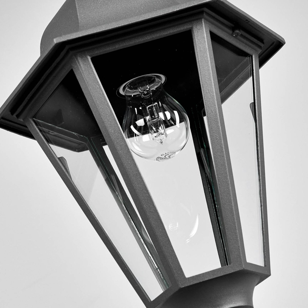 Luminaire extérieur en aluminium moderne anthracite, transparent, LINDBY