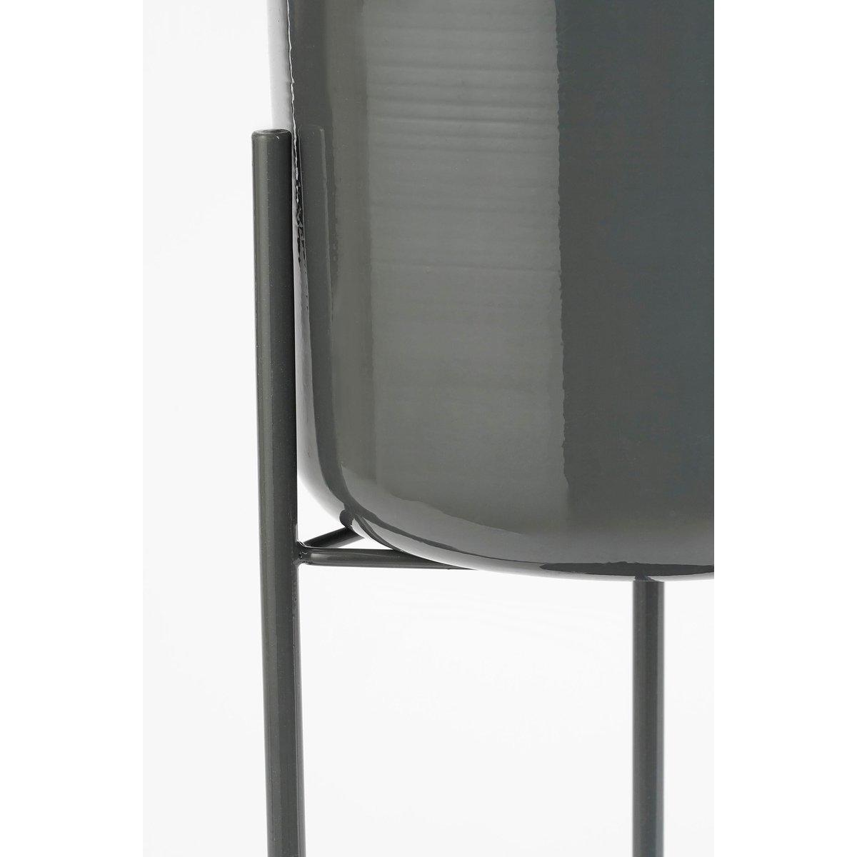 Cache-pot sur support COLYN noir, MICA DECORATIONS