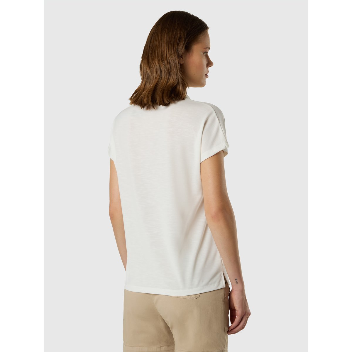 Polo sans boutons en jersey slub guimauve, NORTH SAILS