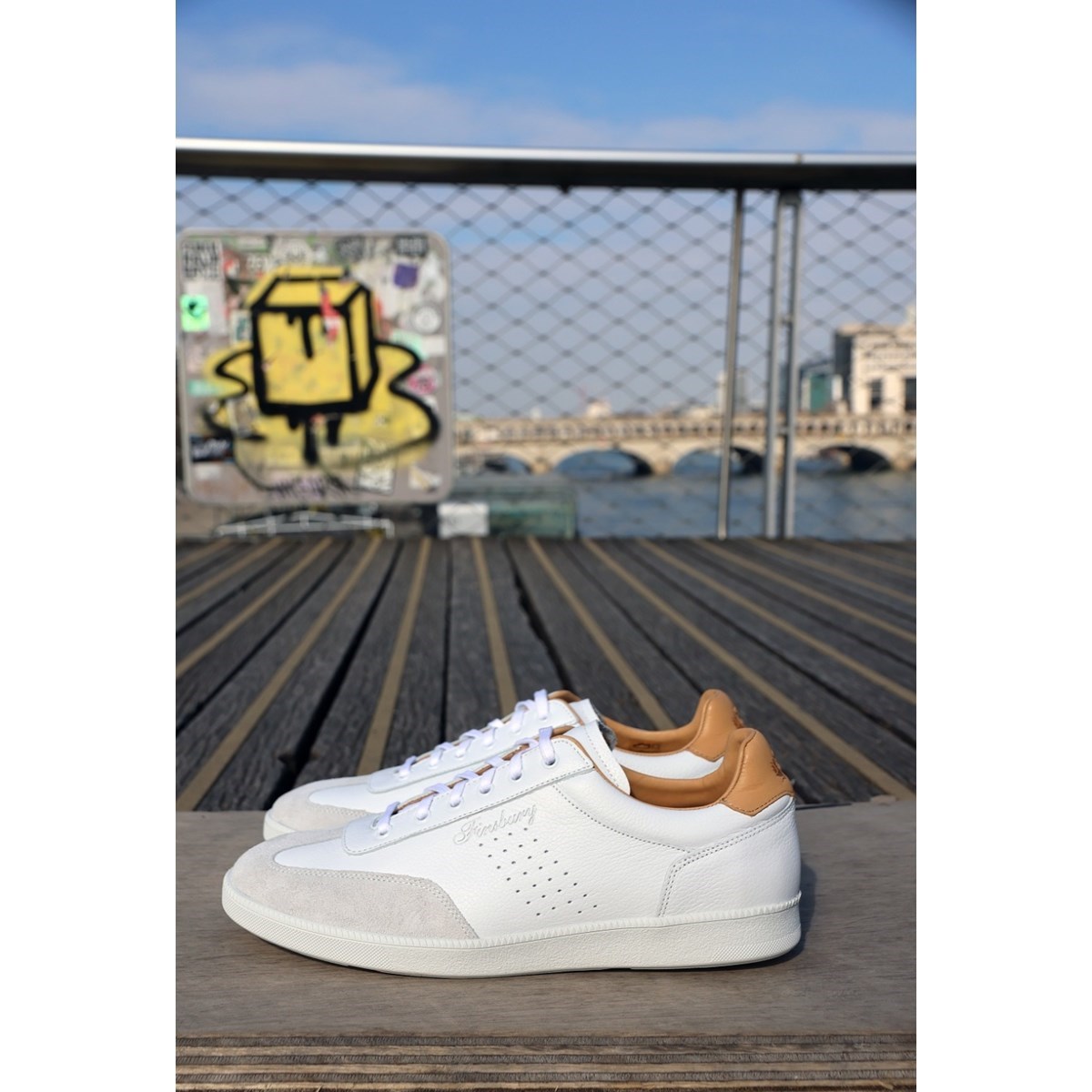 Sneakers cuir TOM blanc, FINSBURY