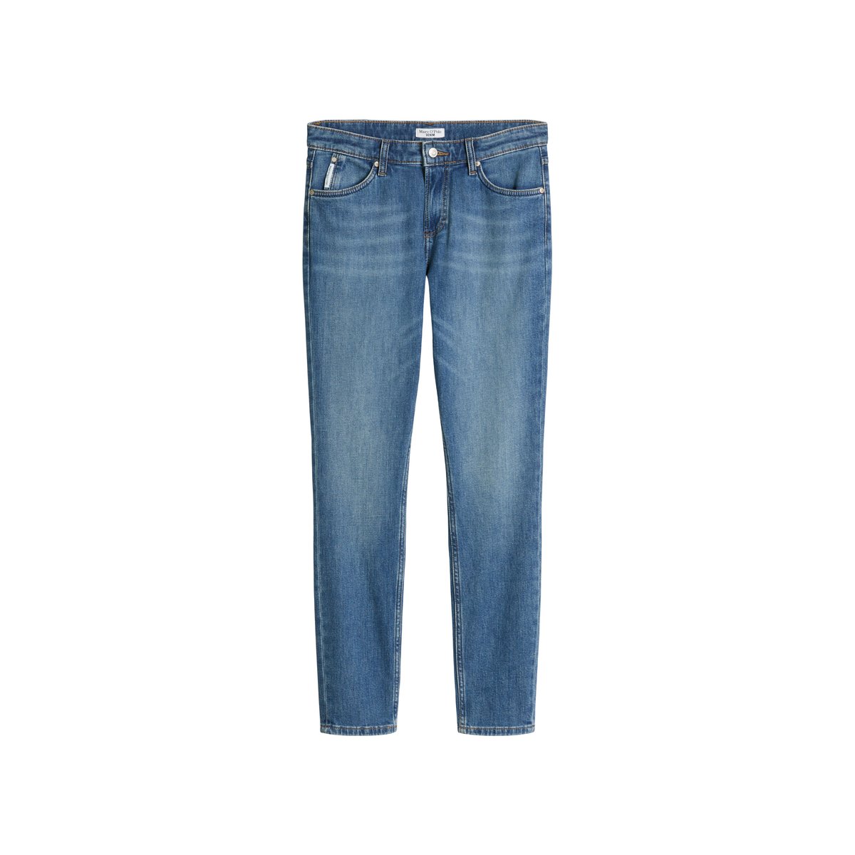 Jeans modèle Kaj skinny cropped en coton bio mélangé bleu moyen, MARC O’POLO DENIM