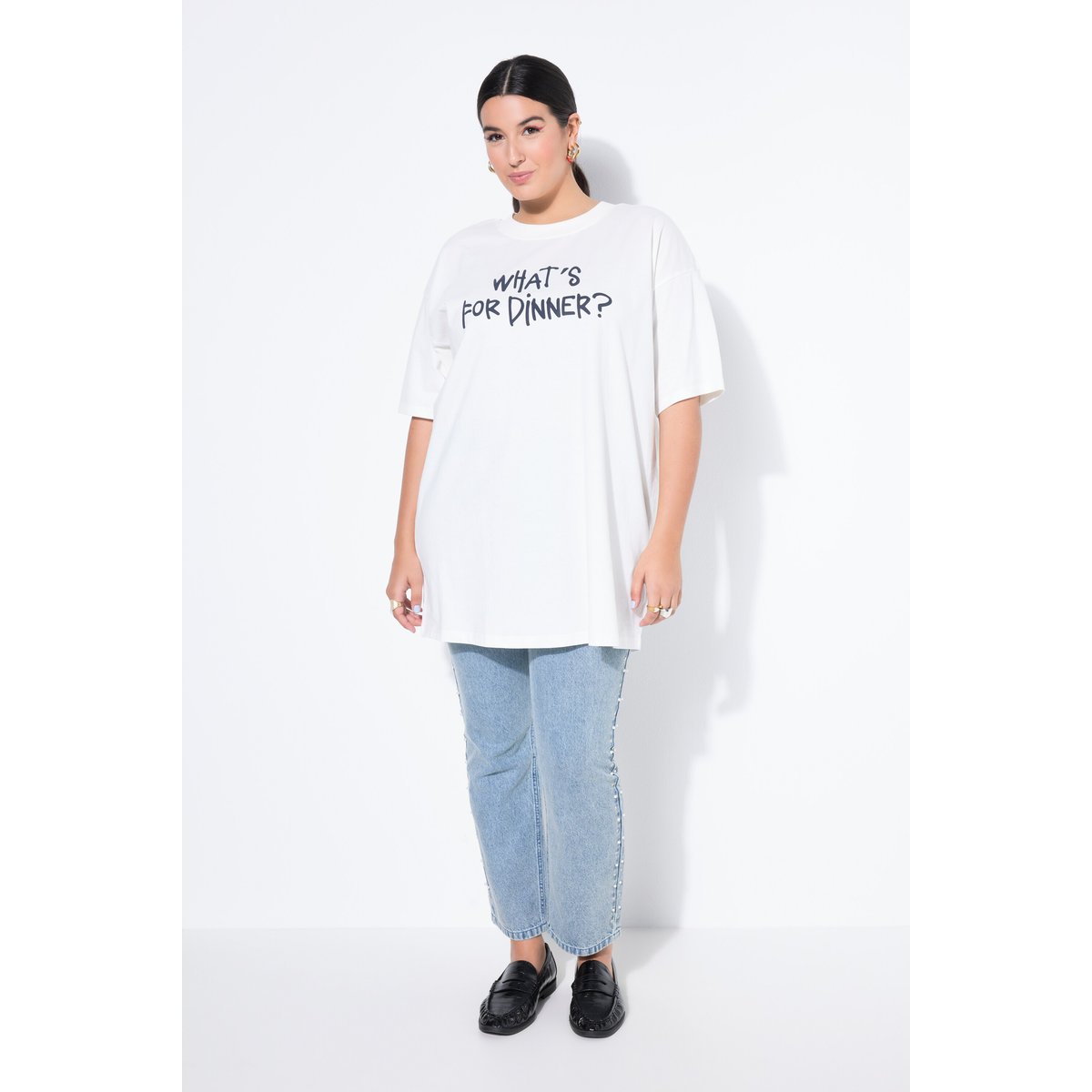 T-shirt oversize, imprimé photo dans le dos blanc cassé, STUDIO UNTOLD