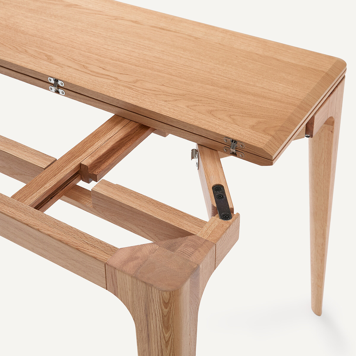 Console table extensible, en chêne massif et plaqué chêne, SANARA chêne naturel, AM.PM