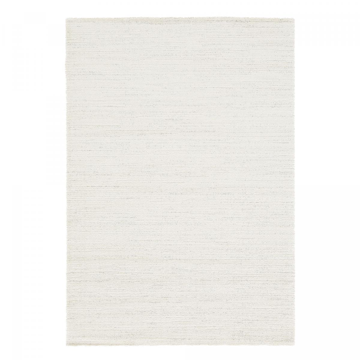 Tapis salon et chambre tissé motif faux uni GLACIA 1 écru, UN AMOUR DE TAPIS
