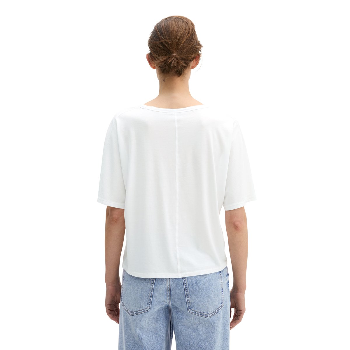 T-shirt loose avec manches coupées blanc, MARC O'POLO