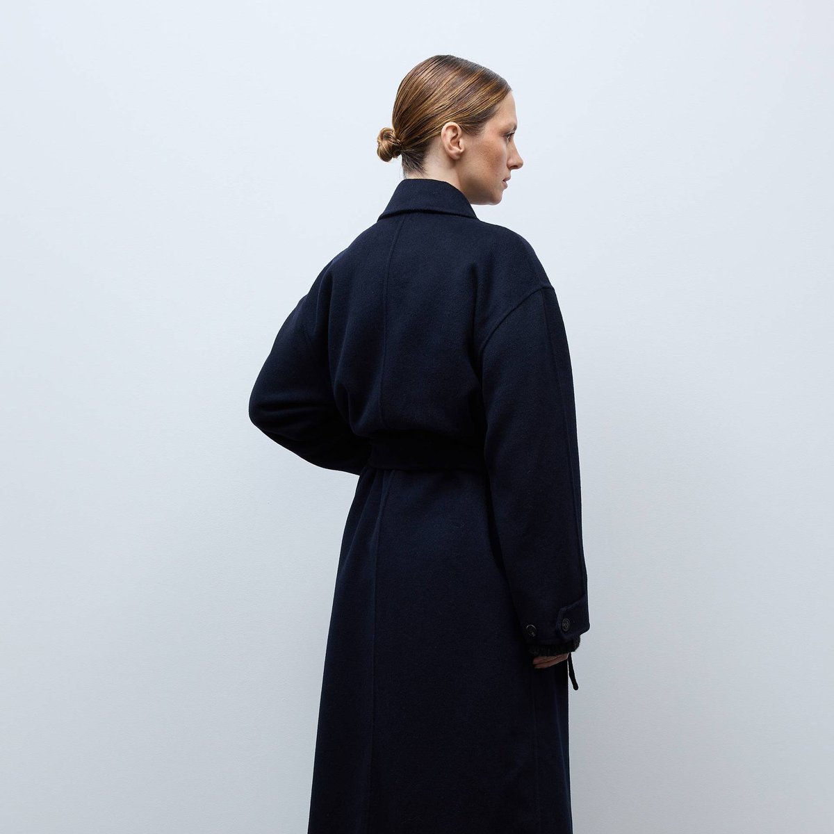 Manteau double face ceinturé contenant de la laine cachalot, MONOPRIX