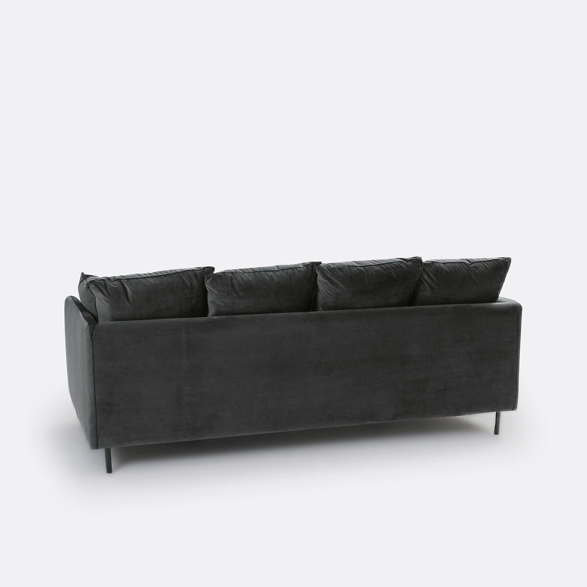Canapé velours 3 ou 5 places, Ivete gris anthracite, LA REDOUTE INTERIEURS