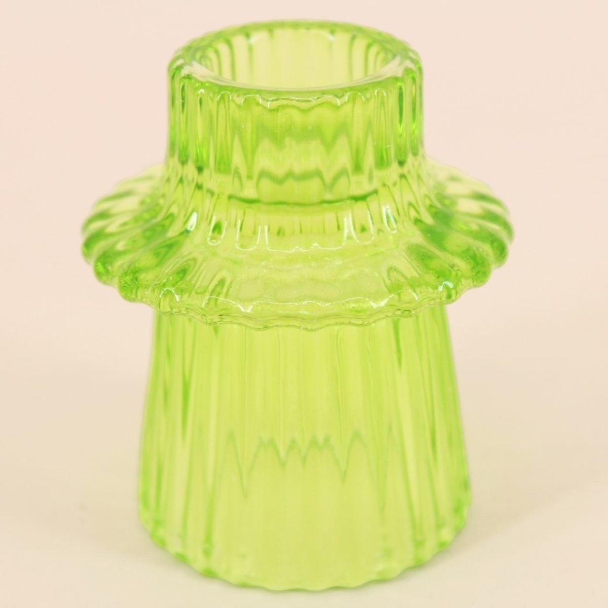 Set de 5 bougeoirs en verre assortis vert, HASHTAG DECO