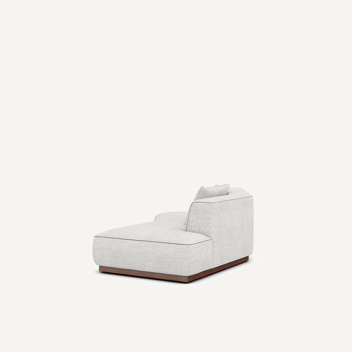 Demi canapé droit en toile jaspée, JACOPO gris/blanc, AM.PM