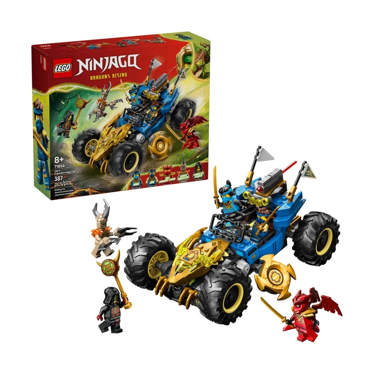 LEGO NINJAGO - La voiture transformable de Jay - 71856 multicolore, LEGO