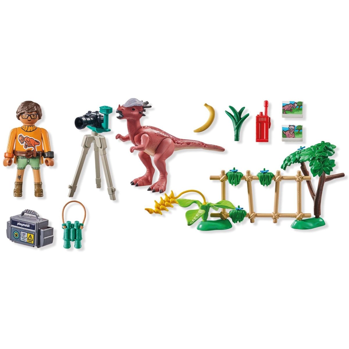 Stygimoloch avec chercheur, matériel d'observation multicolore, PLAYMOBIL