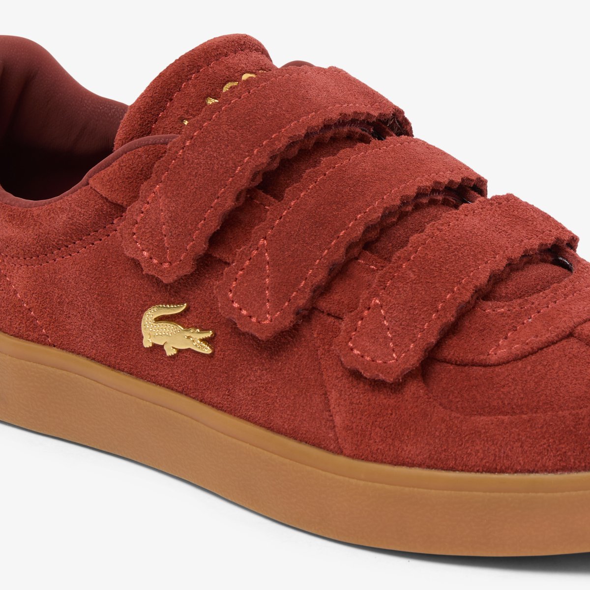 Sneakers Baseshot Pro Strap femme en suède marron-031, LACOSTE