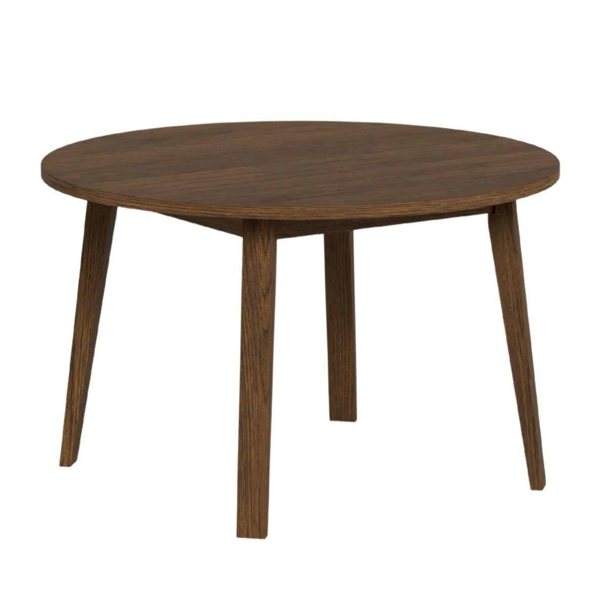 Table ronde extensible en chêne fumé L120/220 4/8 places - ALISIA bois foncé, HELLIN, DEPUIS 1862