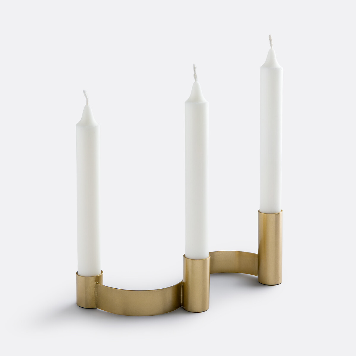 Bougeoir 3 bougies en laiton, Nymora laiton, LA REDOUTE INTERIEURS