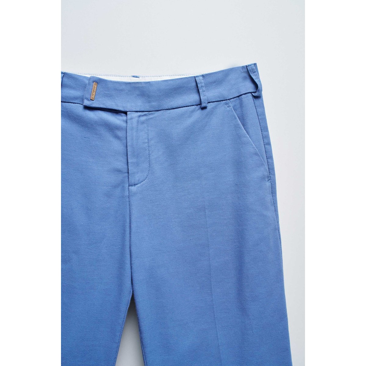 CHINO FLARE EN LIN bleu, SALSA JEANS