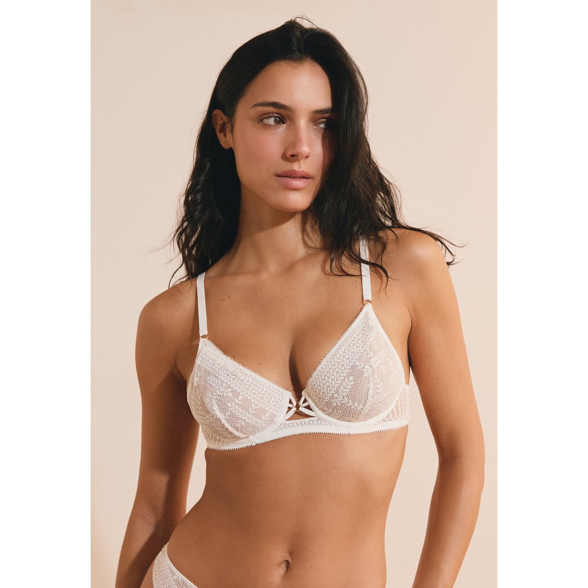 Soutien-gorge classique en dentelle OASIS ecru, ETAM