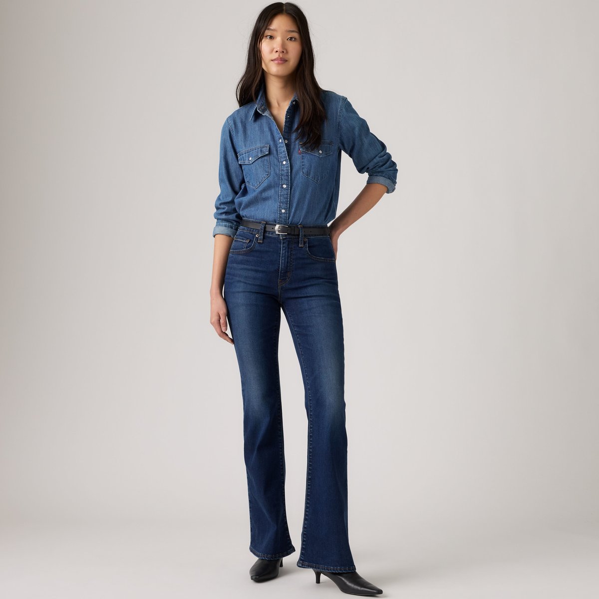 Jean 726™ taille haute flare bleu - true blue dark, LEVI'S