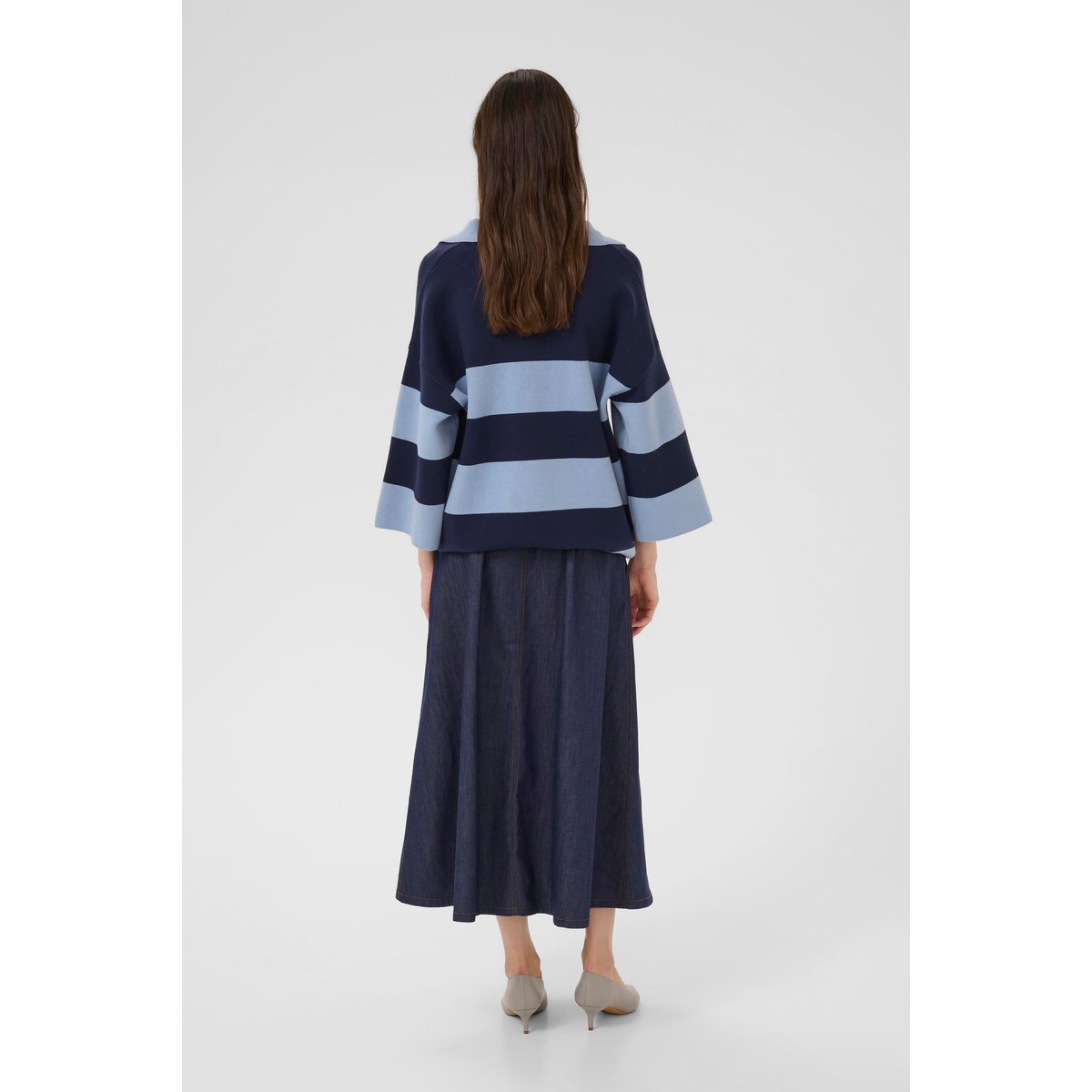 T-shirt à manches courtes bleu ombre blue stripe, KAREN BY SIMONSEN