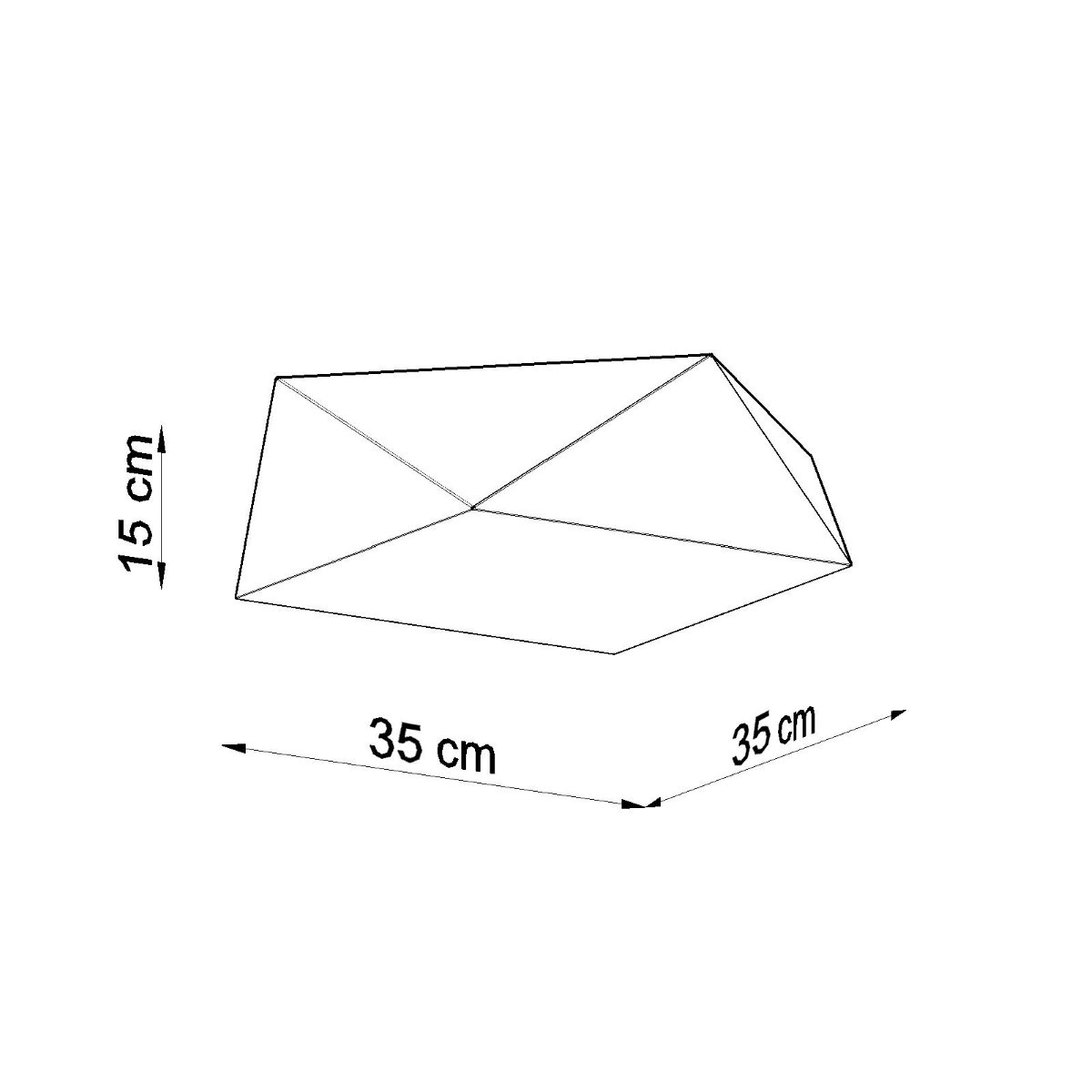 Plafonnier PVC Argent E27 2 Hexa gris, EDEN