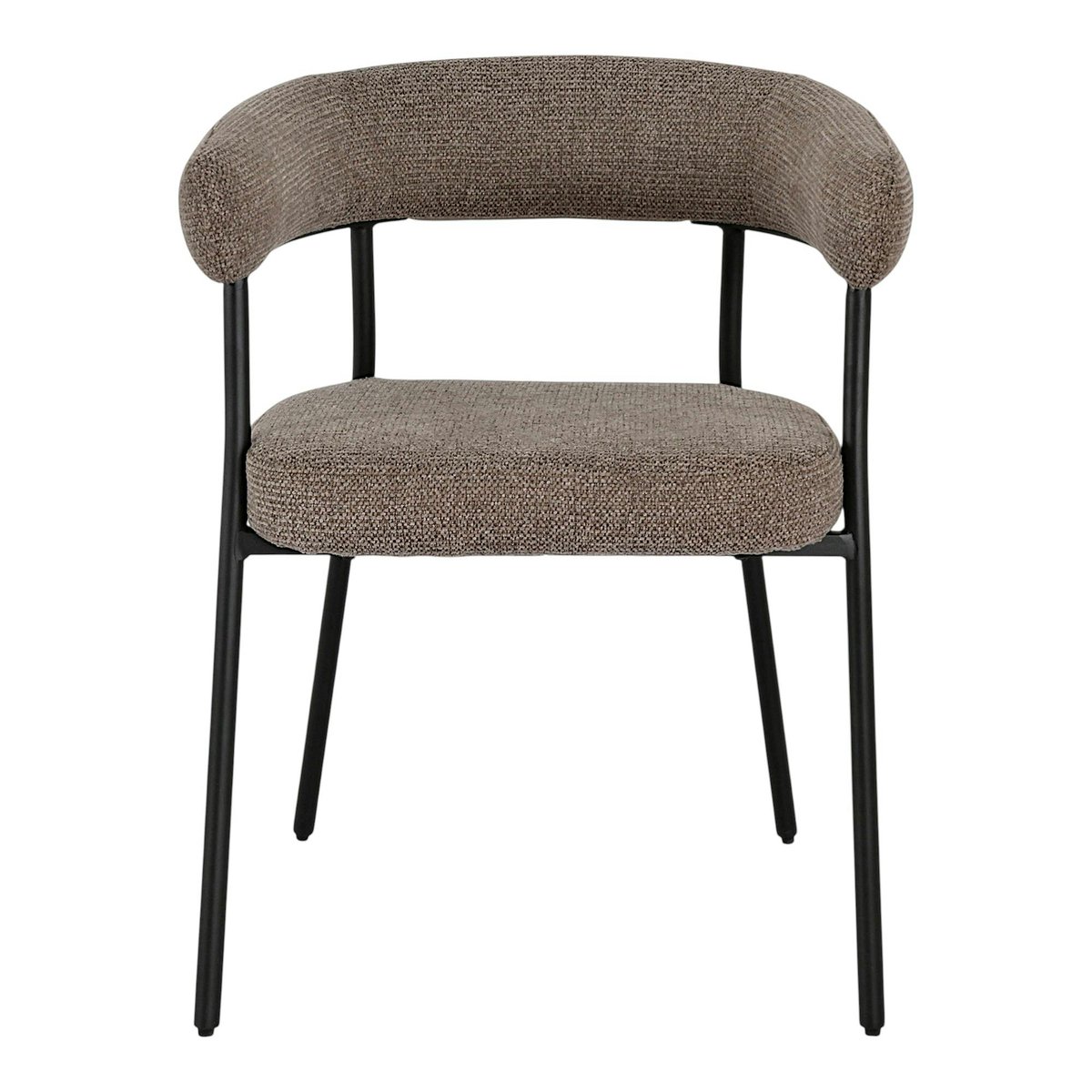 Chaise de salle à manger marron avec dossier bandeau (lot de 2) BERLIN marron, PIER IMPORT