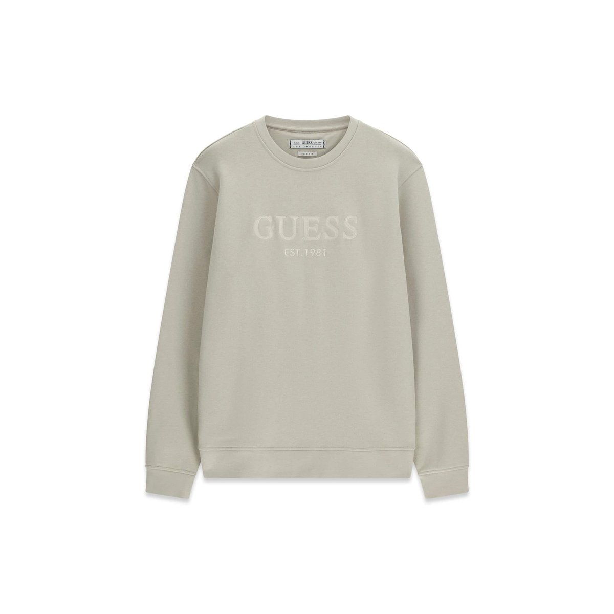 Sweatshirt Avec Logo Brodé gris clair, GUESS