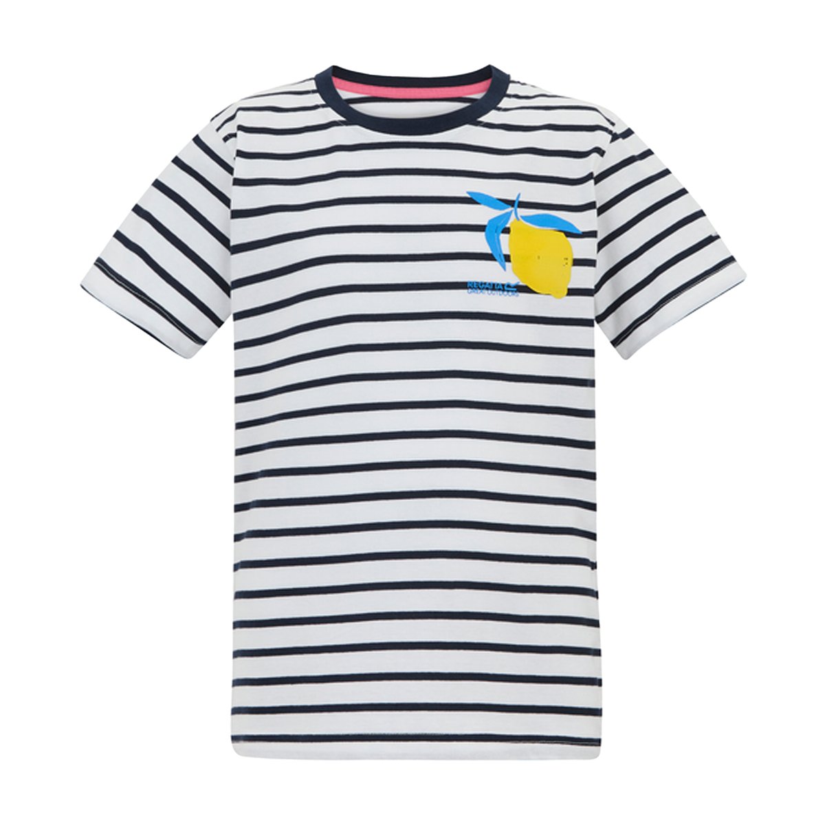 T-shirt motif/style à rayures BOSLEY blanc / bleu marine, REGATTA