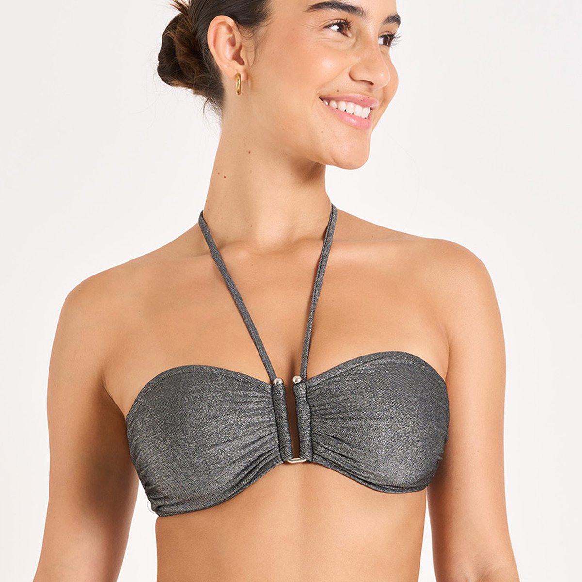Haut de maillot bandeau Fedya - ADAMAN noir, LIVIA
