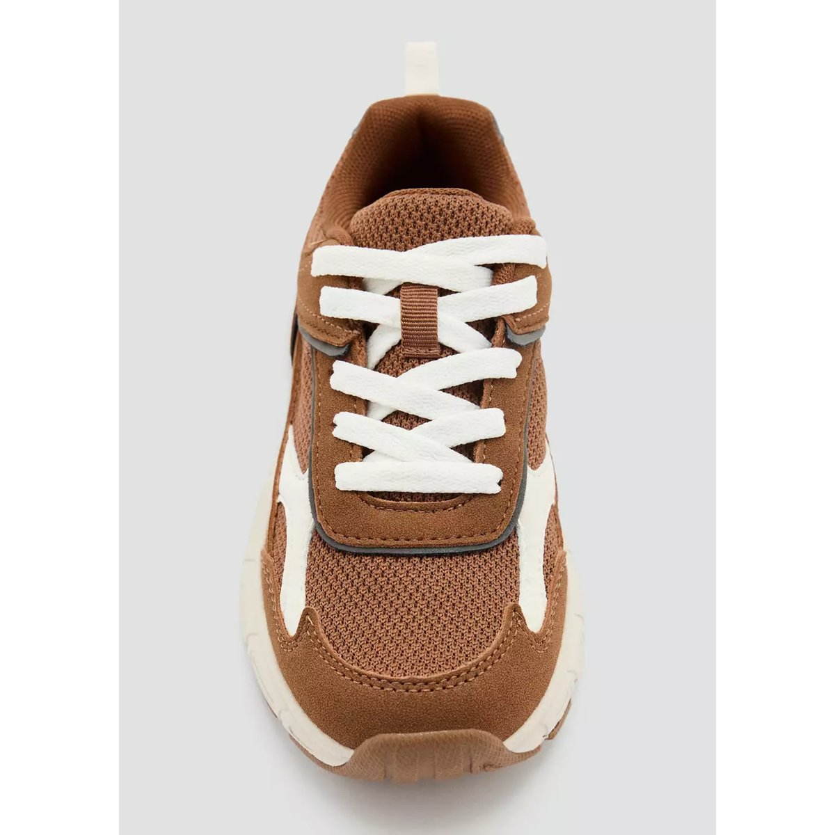 Tennis à lacets bicolores chocolat, MANGO KIDS