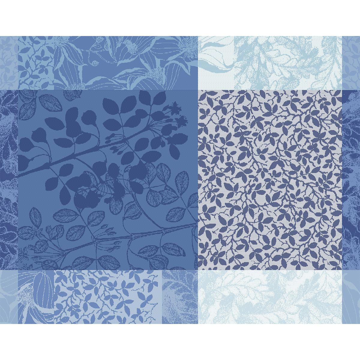 Set pur coton MILLE RAMEAUX bleu, GARNIER THIEBAUT