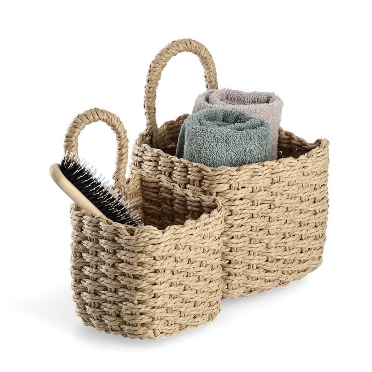 Corbeille à suspendre rangement  set 2 beige, ZELLER PRESENT